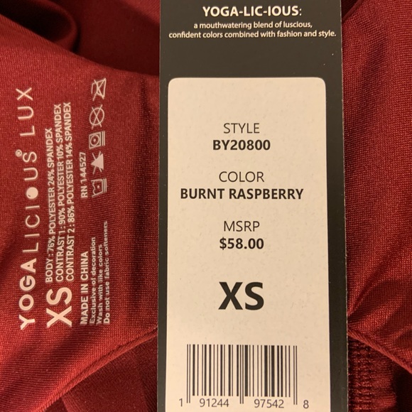 NWT Yogalicious 90 Degree by Reflex Lux Racerback Bra Top Sports Bra - Picture 10 of 10